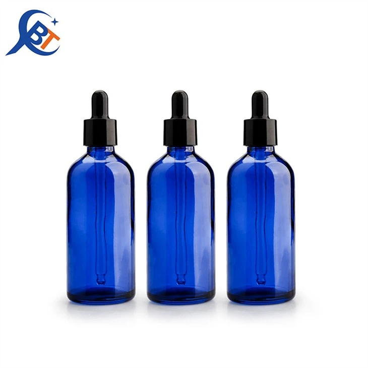 Essential Oil Blue Bottles With Glass Droppers