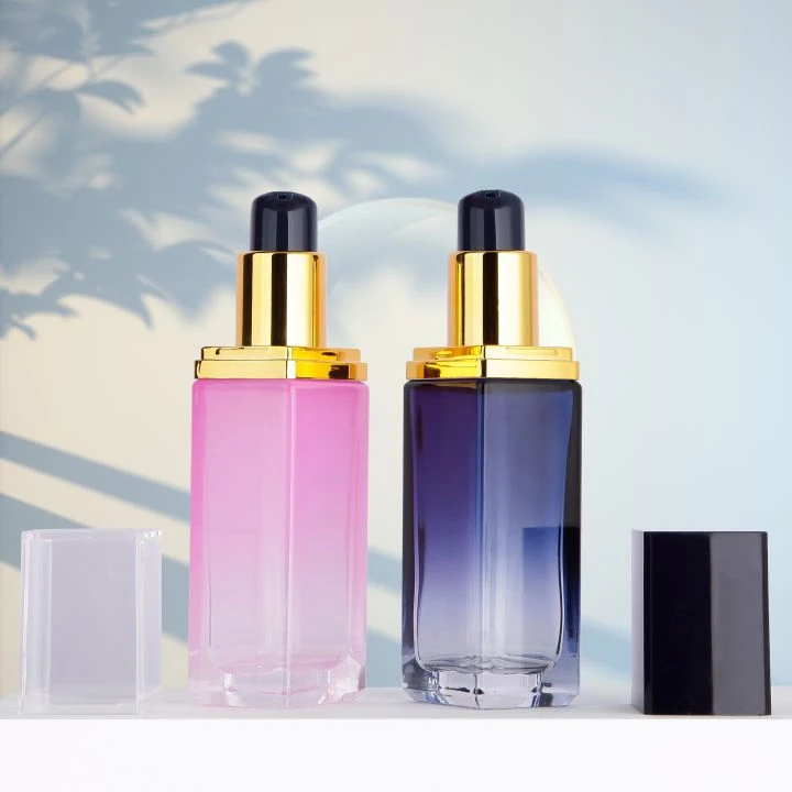 Gradient Pink Liquid Base Glass Bottle